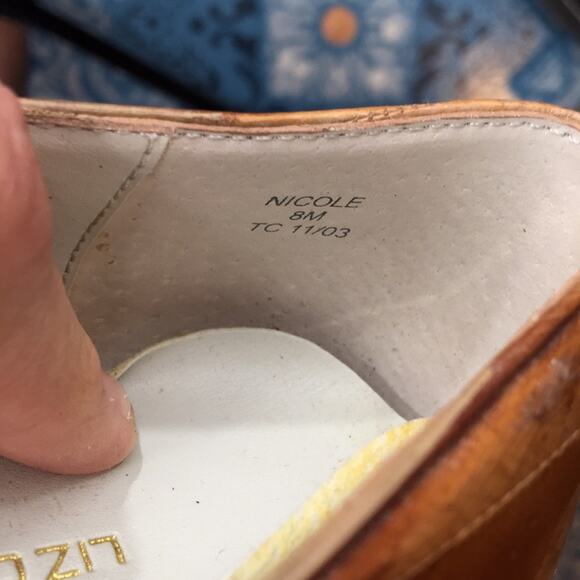 LIZ CLAIBORNE FLEX Eel skin Nicole Heels Size 8M VINTaGE PREOWNED - Picture 4 of 4